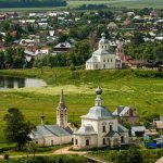 The city of Suzdal from a bird&#39;s eye view
