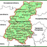 Карта нижегородской области.