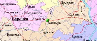 Карта окрестностей города Алатырь от НаКарте.RU