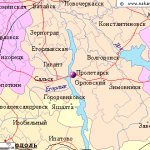 Карта окрестностей города Пролетарск от НаКарте.RU