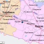 Map of the surrounding area of ​​the city of Shumikha from NaKarte.RU