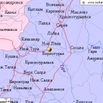 Map of the surroundings of the city of Verkhoturye from NaKarte.RU