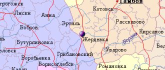 Карта окрестностей города Жердевка от НаКарте.RU