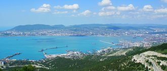 Novorossiysk. View of the city and the bay from the Seven Winds observation deck 