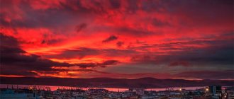 sunset over Murmansk
